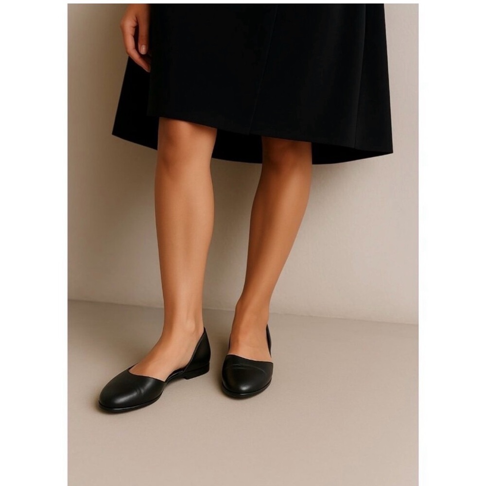 COS black leather d’orsay flats